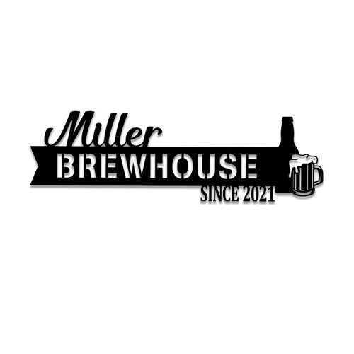 Personalized Beer Brewhouse Metal Bar Sign, Custom Pub, Tap, Lounge, Caf, Home Wall Decor, Metal Laser Cut Metal Signs Custom Gift Ideas