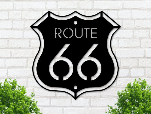 Custom Route Number Sign Highway Sign Garage Sign Man Cave Sign Metal Sign Metal Highway Sign Metal Route Sign Highway Man Cave Sign - 8 inches - metal sign