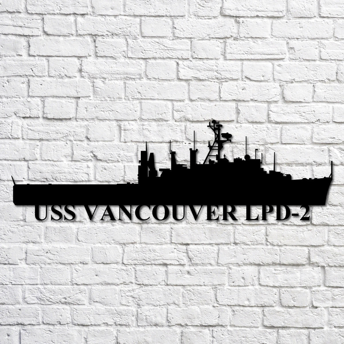 Uss Vancouver Lpd2 Navy Ship Metal Art, Custom Us Navy Ship Cut Metal Sign, Gift For Navy Veteran, Navy Ships Silhouette Metal Art, Navy Home Decor Laser Cut Metal Signs Custom Gift Ideas