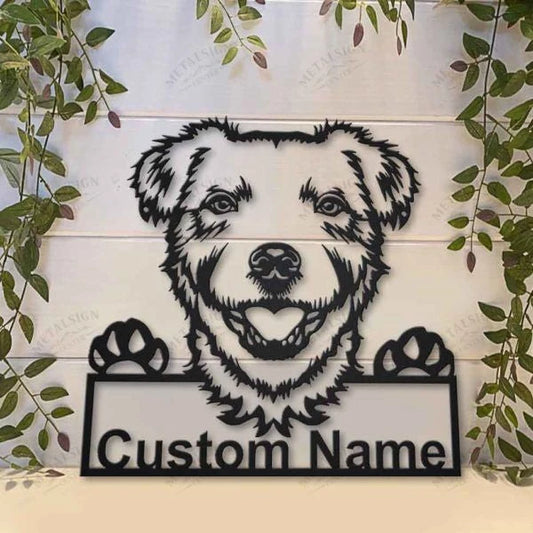 Parson Russell Terrier Dog Personalized Metal Wall Decor, Cut Metal Sign, Metal Wall Art, Metal House - metal sign