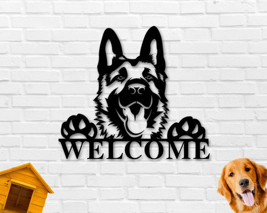 Mothers Day Gift Gift For Mom German Shepherd Dog Sign German Shepherd Metal Sign German Shepherd Name Sign Pet Name Sign Dog Lover - 8 inches - metal sign