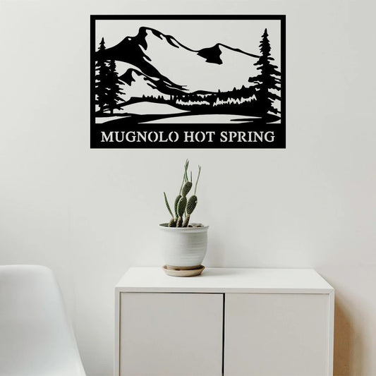 Mountains Metal Kitchen Wall Decor, Cut Metal Sign Laser Cut Metal Signs Custom Gift Ideas - 8 inches - metal sign