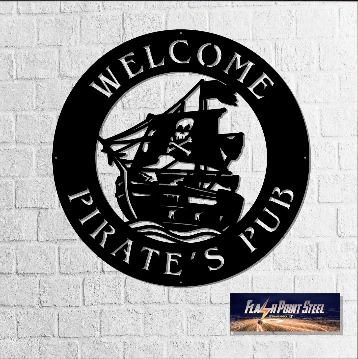 Pirate Ship Sign, Metal Art, Personalized Sign, Wall Art, Vintage Ship, Entrance Sign, Garage Sign, Pirate Skull Sign, Man Cave Laser Cut Metal Signs Custom Gift Ideas
