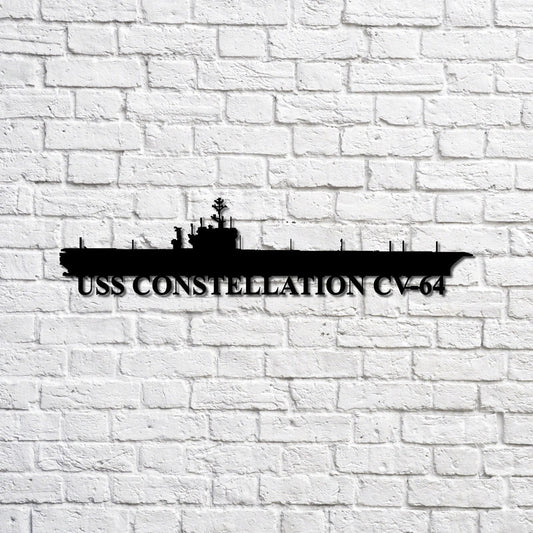 Uss Constellation Cv64 Navy Ship Metal Sign, Memory Wall Metal Sign Gift For Navy Veteran, Navy Ships - metal sign