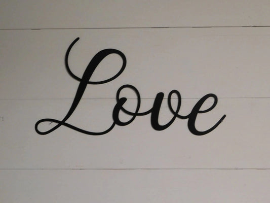 Love Sign Rustic Word Art Sign Wall Decor Metal - 8 inches - metal sign