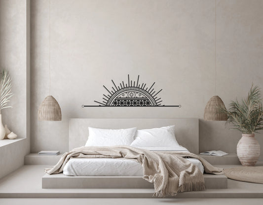 Sun Metal Mandala Wall Art, Above Bed Decor, Metal Wall Decor, Office Living Room Decor, Housewarming - metal sign