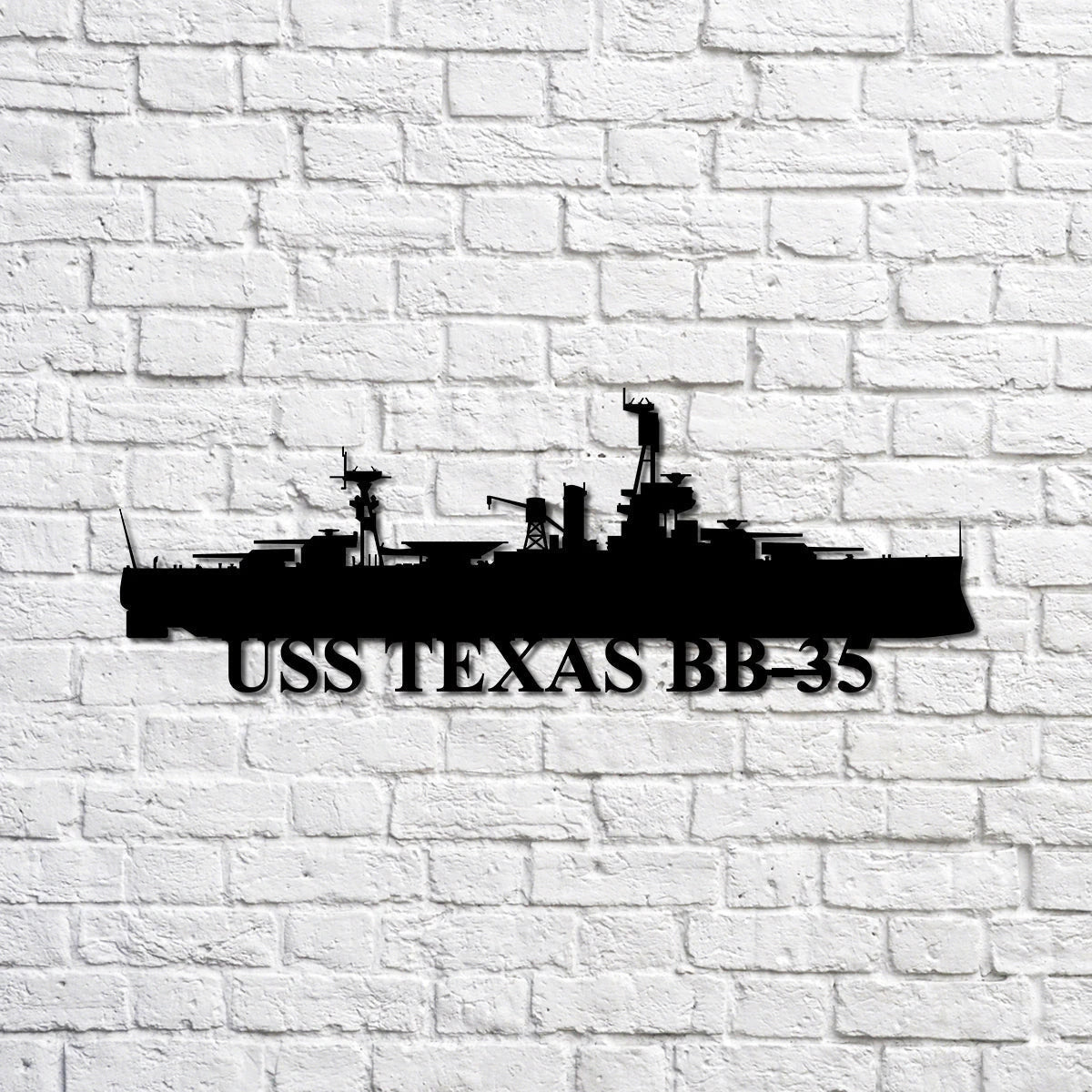 Uss Texas Bb35 Navy Ship Metal Sign, Memory Wall Metal Sign Gift For Navy Veteran, Navy Ships Silhouette Metal Sign Laser Cut Metal Signs Custom Gift Ideas