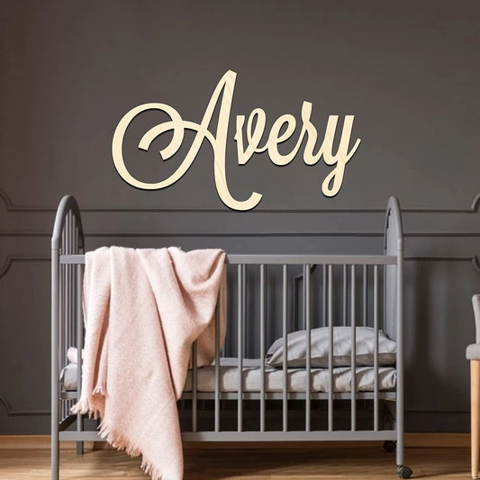 Metal Name Sign Nursery Name Sign Family Name Sign Baby Name Sign Personalized Name Sign Girl Boy Crib Name Sign - 8 inches - metal sign