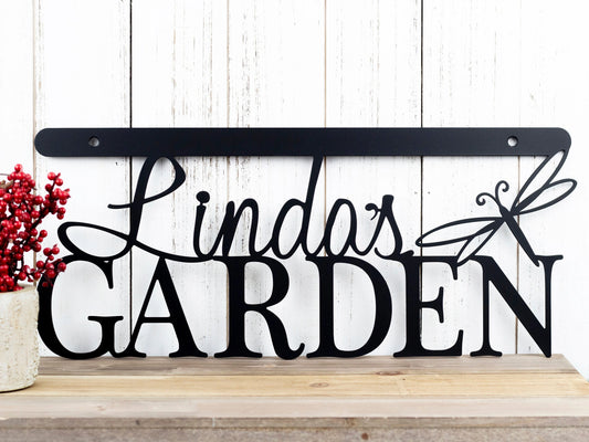 Custom Garden Name Sign, Metal Sign, Custom Metal Sign, Metal Wall Art, Garden, Name, Gardening - metal sign