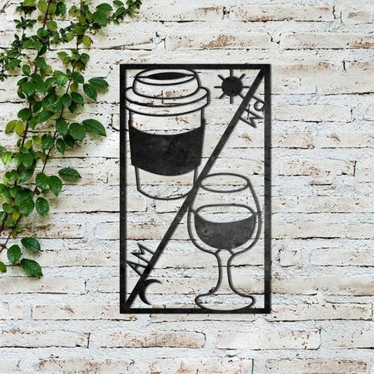 Coffee And Tea Are My Hobby Metal House Sign Laser Cut Metal Signs Custom Gift Ideas - 8 inches - metal sign