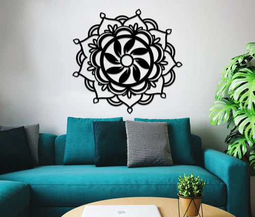 Mandala Lotus Metal Wall Decor Yoga Decor Metal Mandala Art Home Office Living Room Decoration Metal Mandala Decor