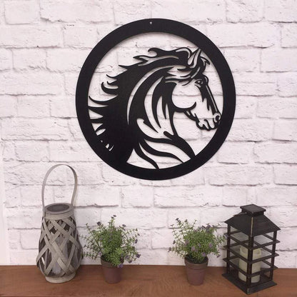 Elegant Horse Head Gate Entrance Sign, Cut Metal Sign, Metal Wall Art, Metal House Sign Laser Cut Metal Signs Custom Gift Ideas