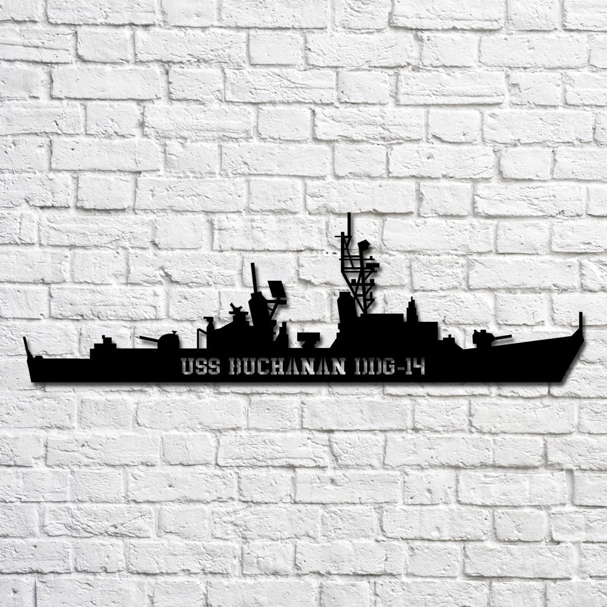 Uss Buchanan Ddg14 Navy Ship Metal Art, Custom Us Navy Ship Cut Metal Sign, Gift For Navy Veteran, Navy Ships Silhouette Metal Art, Navy Home Decor Laser Cut Metal Signs Custom Gift Ideas