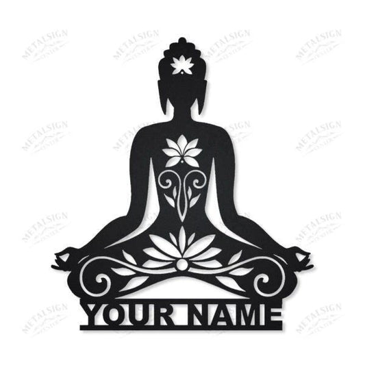 Namaste Yoga Personalized Metal Wall Decor, Cut Metal Sign, Metal Wall Art, Metal House Sign, Metal Laser - metal sign