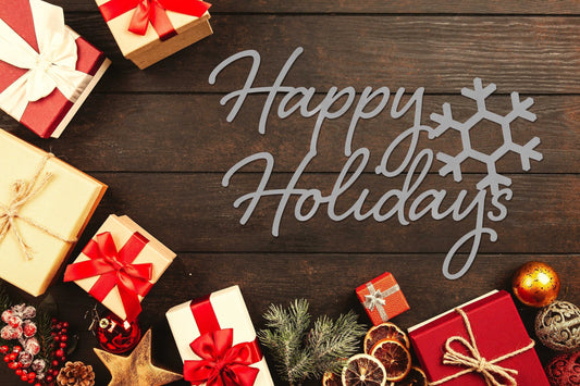 Happy Holidays Happy Holidays Metal Sign Metal Sign Holiday Signs Christmas Signs Holiday Decor Metal Sign - 8 inches - metal sign