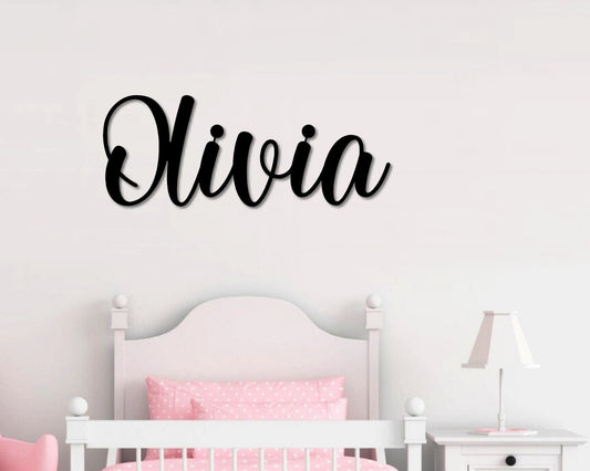 Personalized Custom Metal Name Sign, Monogram, Girls Name, Boys Name, Nursery Wall Decor, Kids Room Decor - metal sign