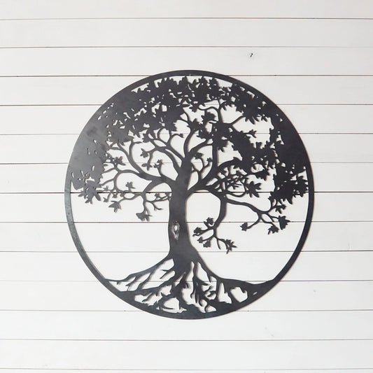 Tree Of Life (variation Two) Metal Art Cut Metal Sign - 8 inches - metal sign