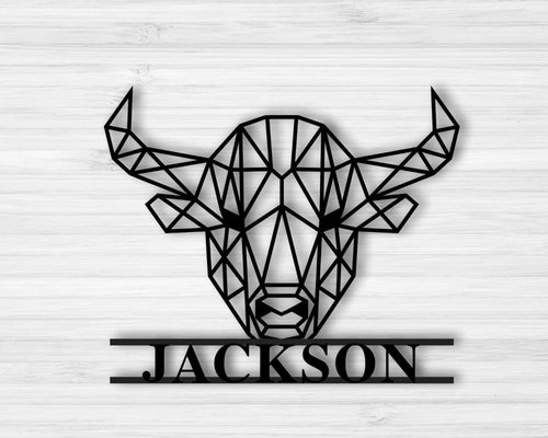 Personalized Geometric Buffalo Signmountain Wedding Buffalo Metal Sign Cabin Metal Sign Cabin Metal Art Cabin Metal Wall Decor