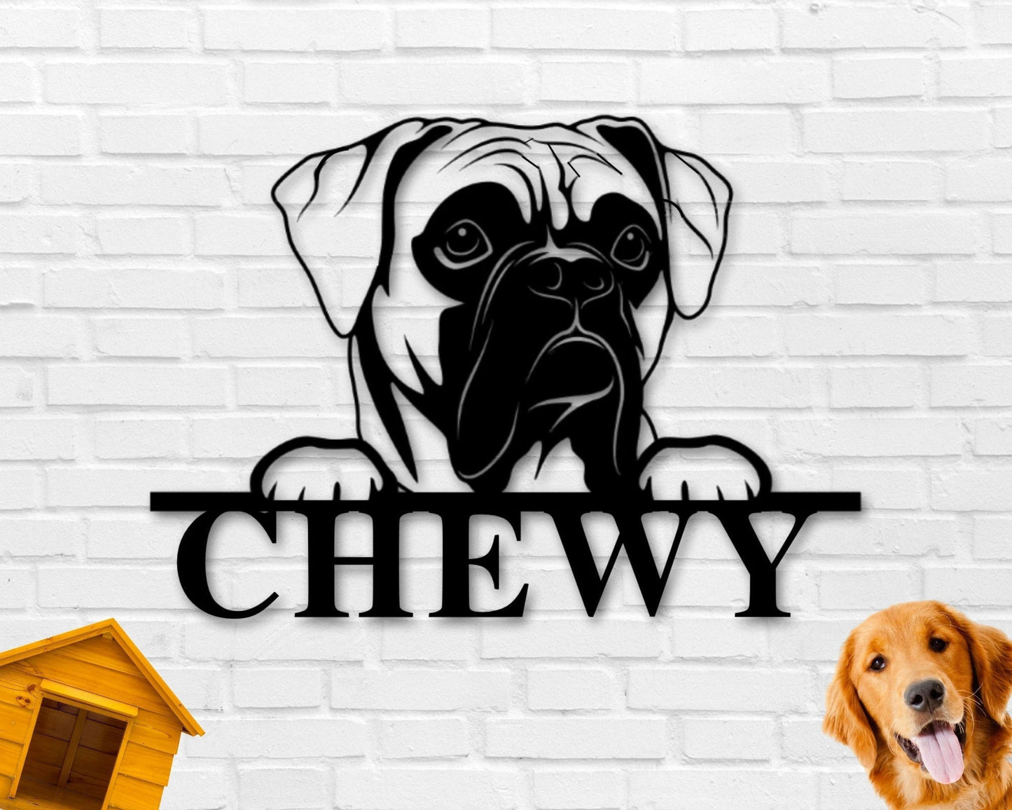Boxer Dog Sign Boxer Terrier Metal Sign Boxer Terrier Name Sign Pet Name Sign Dog Lover Sign Gift For Pet Owner Dog Sign