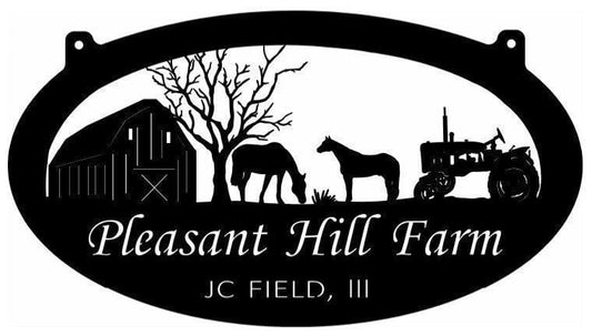 Metal Horse Sign ,barn, Horses, Tractor Sign, 3ft Wide, Metal Wall Art, Metal House Sign Laser Cut Metal Signs Custom Gift Ideas - 8 inches - metal sign