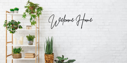 Welcome Home Sign, Welcome Metal Word, Housewarming Gift, Realtor Closing Gift, Metal Wall Art, Welcome Metal Wall Decor,, Metal Laser Cut Metal Signs Custom Gift Ideas