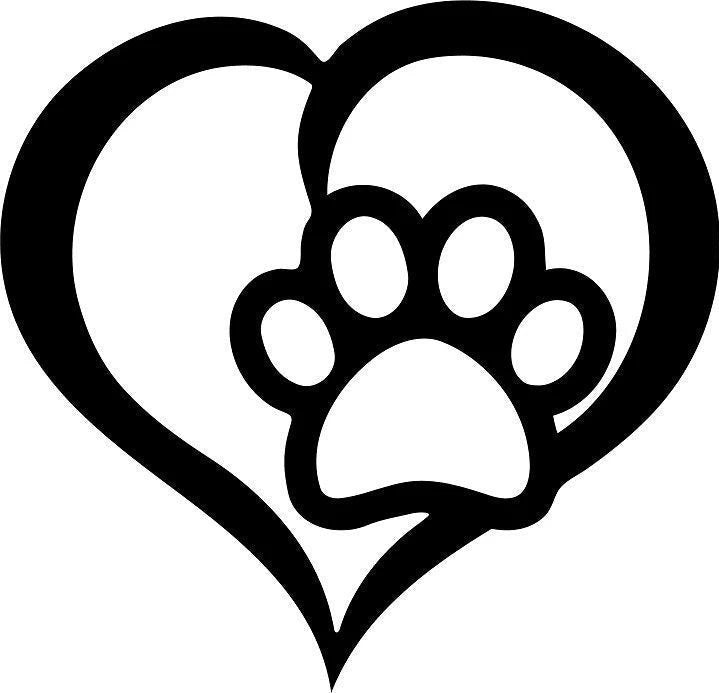 Dogs Cats Love Paw Print Heart And Paw Pet Lover Metal Sign Stainless Steel Weatherproof Wall Decor Garage Art