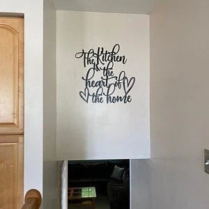 The Kitchen Is The Heart Of The Home Metal Kitchen Sign Decorative Gift For Mom Housewarming Gift For Kitchen - 8 inches - metal sign