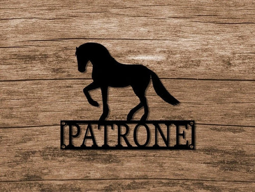 Custom Metal Horse Stall Sign Personalized Stall Plaque Dressage Horse Stall Sign