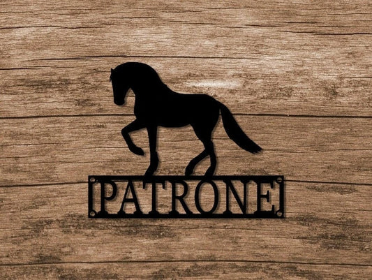 Custom Metal Horse Stall Sign Personalized Stall Plaque Dressage Horse Stall Sign - 8 inches - metal sign