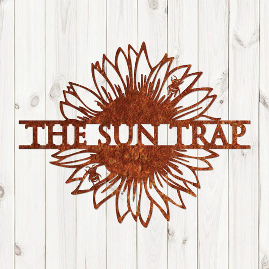 Custom Sunflower Sign Laser Cut Metal Sunflower Garden Sign Personalised Sunflower Sign Metal Sunflower Sign Sunflower Garden Sign - 8 inches - metal sign