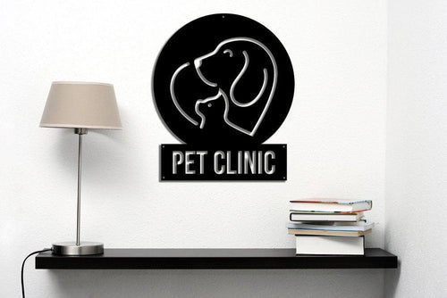 Customized Animal Clinic Metal Wall Pet Clinic Metal Wall Metal Animal Clinic Sign Animal Care Sign Metal Vet Sign
