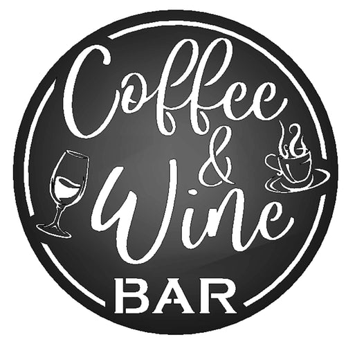 Coffee & Wine Bar Round Metal Sign Home Wall Decor Kitchen Wall Steel Sign
