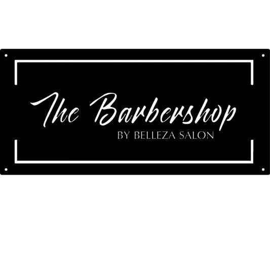 Custom Barbershop Name Metal Sign Barbershop Metal House Sign - 8 inches - metal sign
