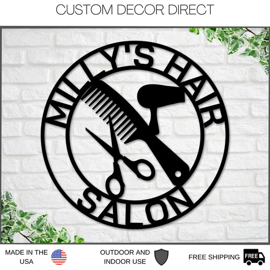Mothers Day Gift, Personalized Mothers Day Gift, Gift For Mom, Hair Salon Sign, Metal Hair Stylist Sign - metal sign