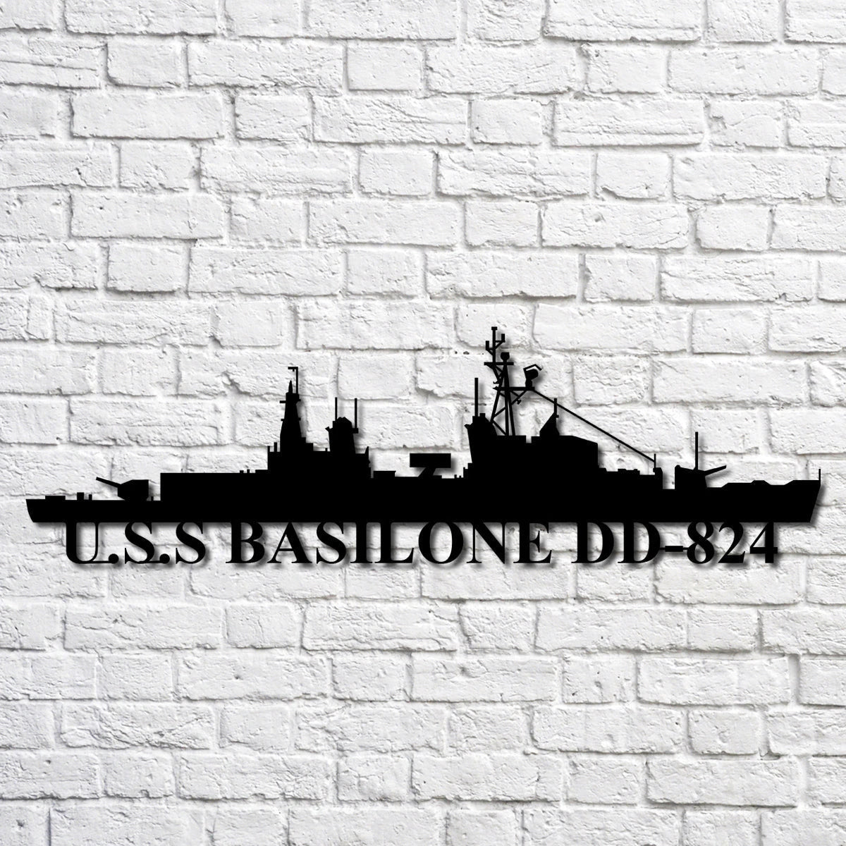 U.s.s Basilone Dd824 Navy Ship Metal Art, Custom Us Navy Ship Cut Metal Sign, Gift For Navy Veteran, Navy Ships Silhouette Metal Art, Navy Home Decor Laser Cut Metal Signs Custom Gift Ideas
