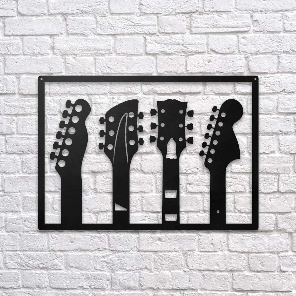 Guitar Instrument Wall Art Cut Metal Sign Laser Cut Metal Signs Custom Gift Ideas