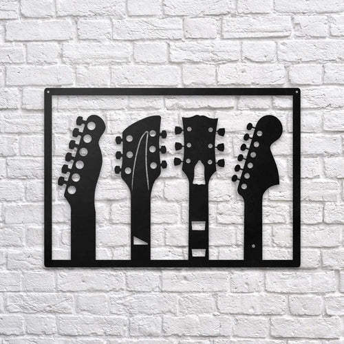 Guitar Instrument Wall Art Cut Metal Sign Laser Cut Metal Signs Custom Gift Ideas