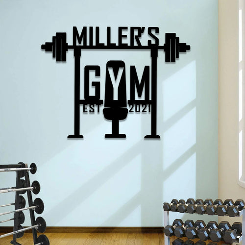 Metal Gym Sign, Custom Fitness Center, Club Wall Decor, Wedding Art Gift For Him her, Metal Laser Cut Metal Signs Custom Gift Ideas