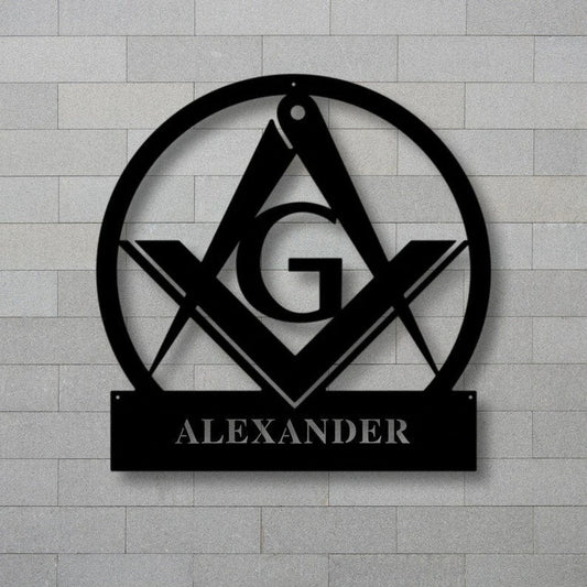 Custom Metal Masonic Sign Metal Mason Sign Farmhouse Decor Office Housewarming Metal Sign For Mason - 8 inches - metal sign