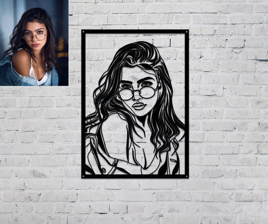 Metal Portrait From Photo, Portrait Metal Sign, Unique Wedding Portrait, Metal Wall Art, Gift For Her - wedding detail