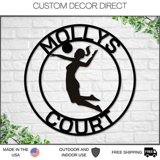 Volleyball Sign, Volleyball Gift For Girls, Personalized Volleyball Sign For Girls Room, Metal Volleyball Sign, Coach Sign, Sports Decor Laser Cut Metal Signs Custom Gift Ideas