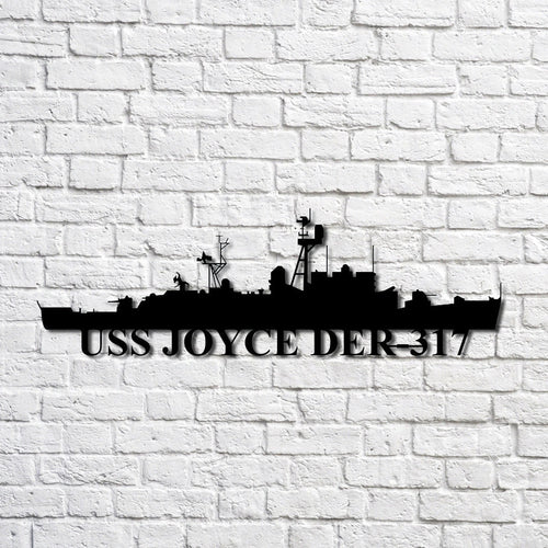 Uss Joyce Der317 Navy Ship Metal Art, Custom Us Navy Ship Cut Metal Sign, Gift For Navy Veteran, Navy Ships Silhouette Metal Art, Navy Home Decor Laser Cut Metal Signs Custom Gift Ideas