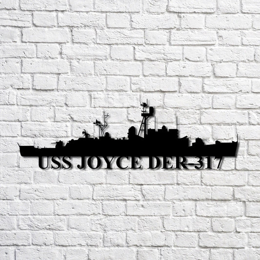 Uss Joyce Der317 Navy Ship Metal Art, Custom Us Navy Ship Cut Metal Sign, Gift For Navy Veteran, Navy - metal sign