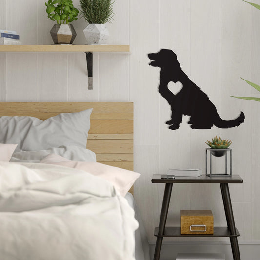 Golden Retriever Metal Dog Silhouette "good Dog Pose" Gifts For Dog Lovers Golden Retriever - 8 inches - metal sign