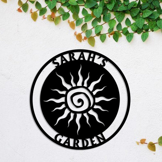 Personalized Metal Garden Sign, Garden Stake, Home Decor, Metal Laser Cut Metal Signs Custom Gift Ideas - 8 inches - metal sign