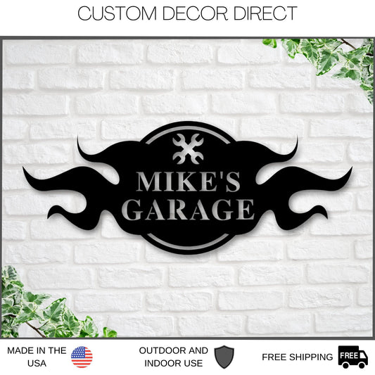 Personalized Gift For Him, Husband Gift, Custom Garage Sign, Metal Shop Sign, Metal Workshop Sign, Metal - metal sign
