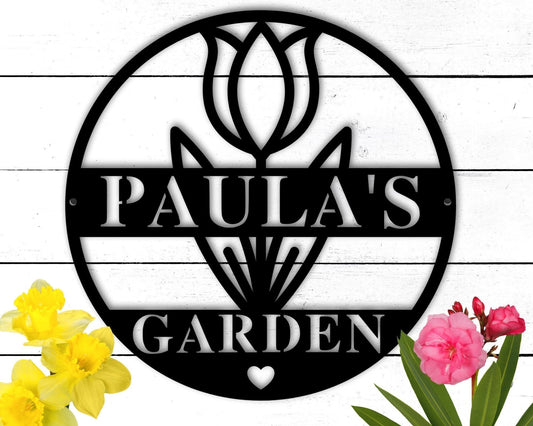 Custom Metal Garden Sign Custom Garden Sign Personalized Garden Sign Garden Gift Garden Decor Gardener Sign Personalized Gardener Gift - 8 inches - metal sign