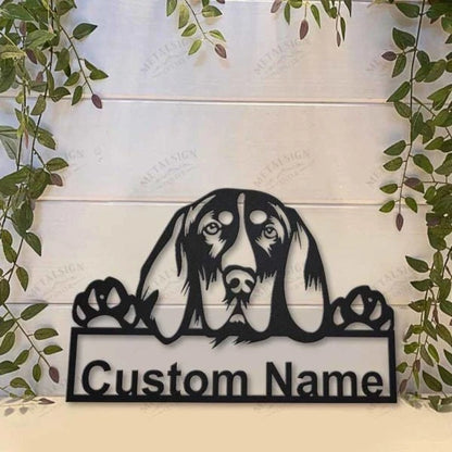 English Coonhound Dog Personalized Metal Wall Decor, Cut Metal Sign, Metal Wall Art, Metal House Sign, Metal Laser Cut Metal Signs Custom Gift Ideas