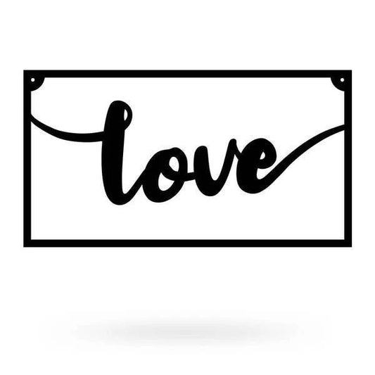 Love Metal Sign Cut Metal Sign Metal House Sign - 8 inches - metal sign