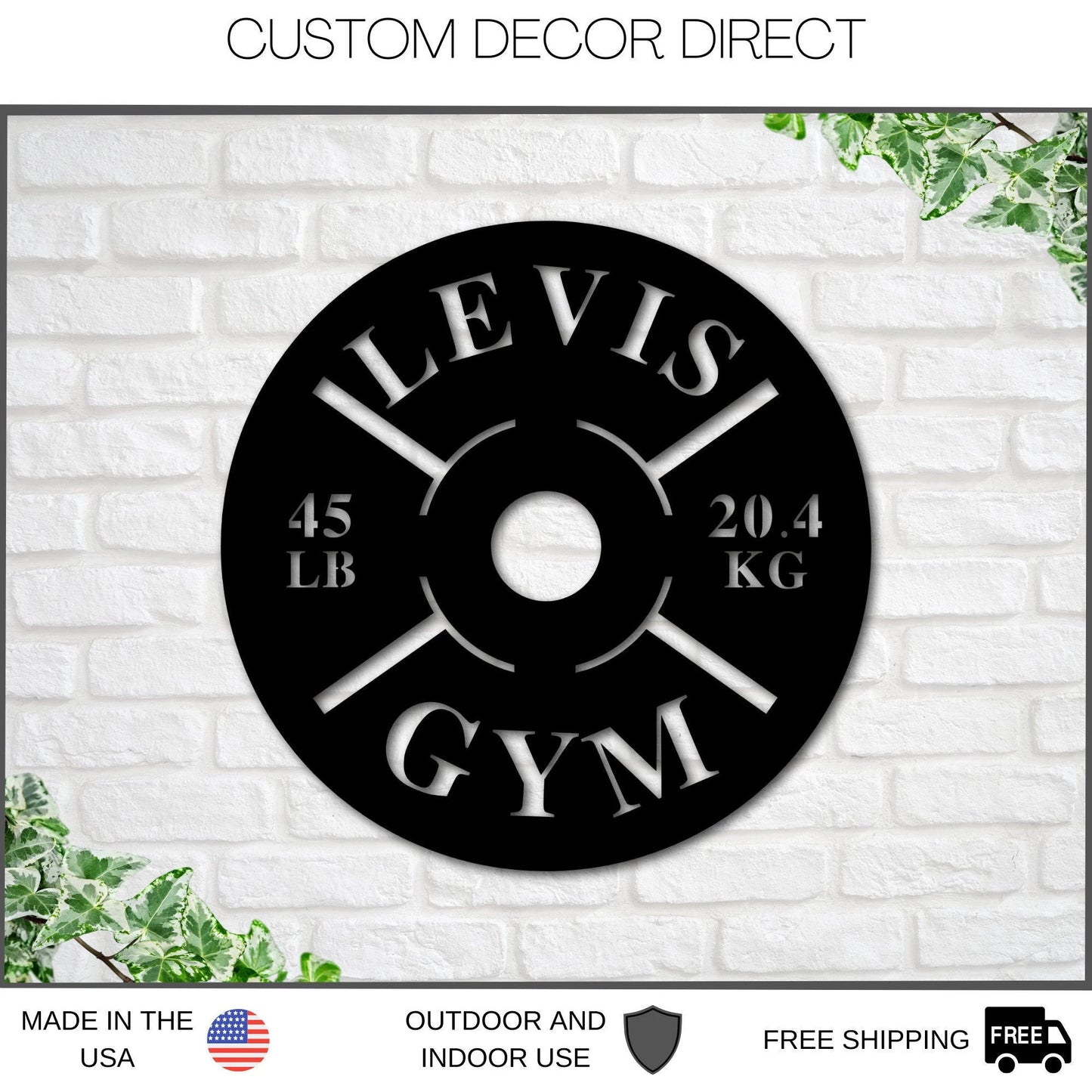 Personalized Metal Gym Sign, Custom Gym Business Name Sign, Gym Sign, Home Workout Name Sign, Gift For Workout Lover, Gym Metal Wall Art Laser Cut Metal Signs Custom Gift Ideas